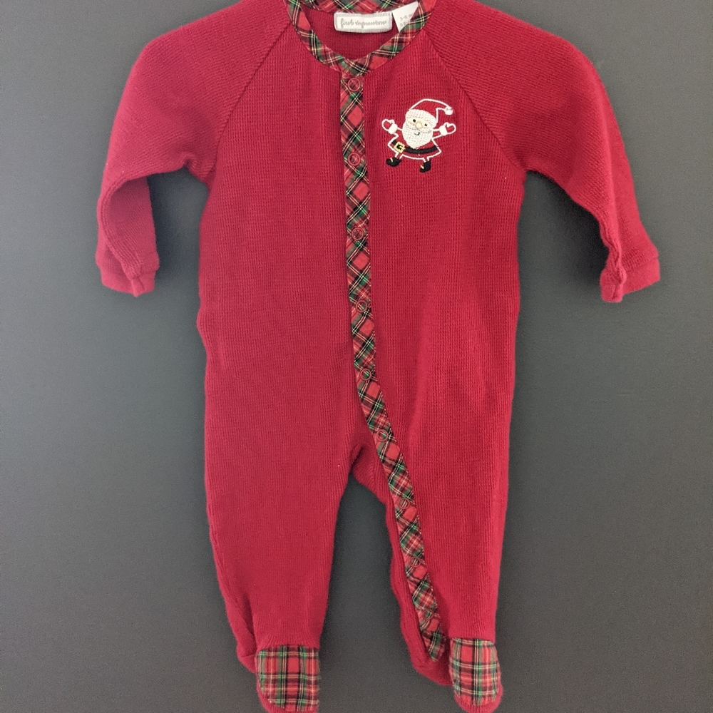 My First Christmas red sleeper/footie